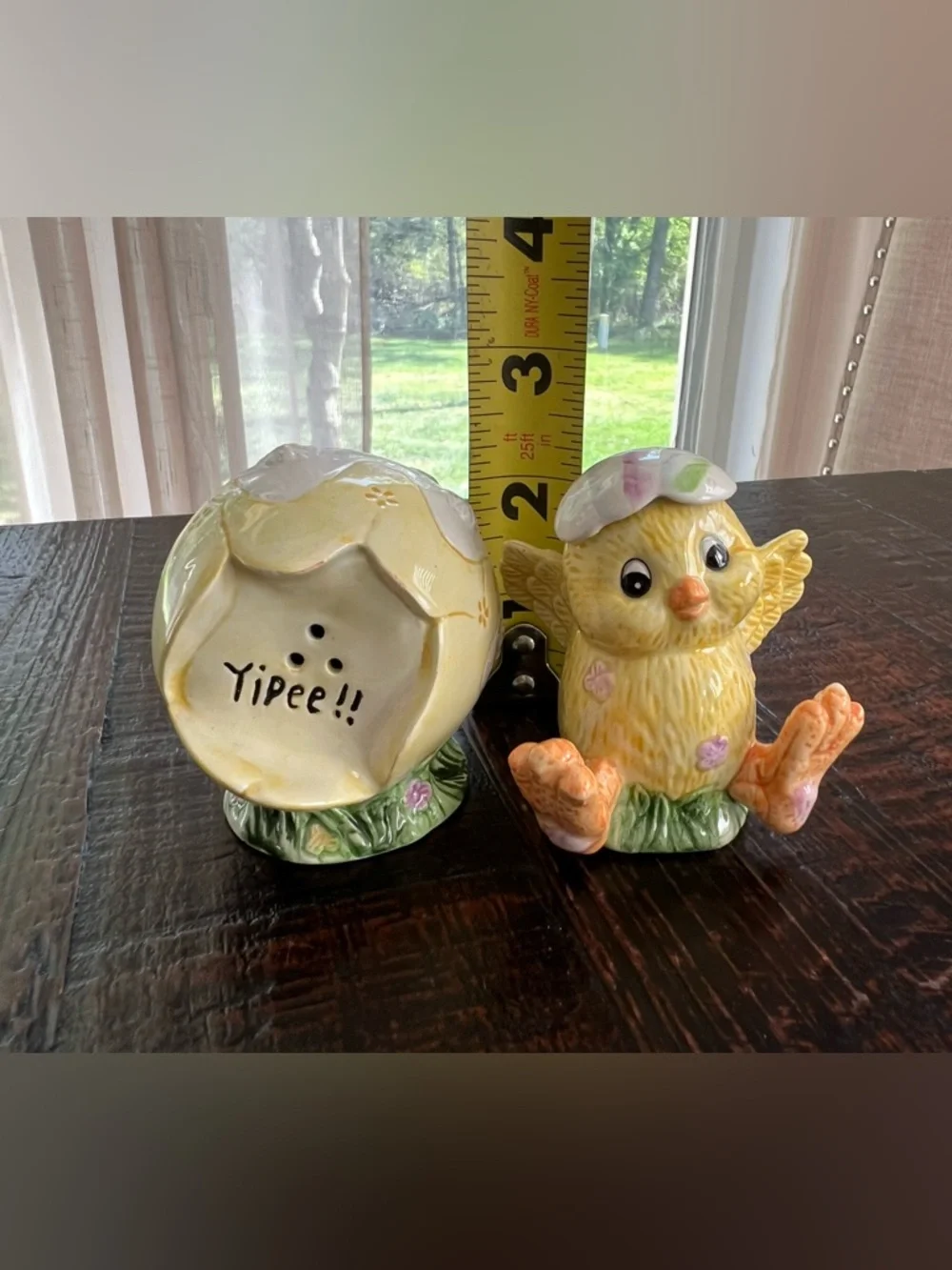 Baby Chick Egg Easter Spring Salt & Pepper Shakers Ceramic